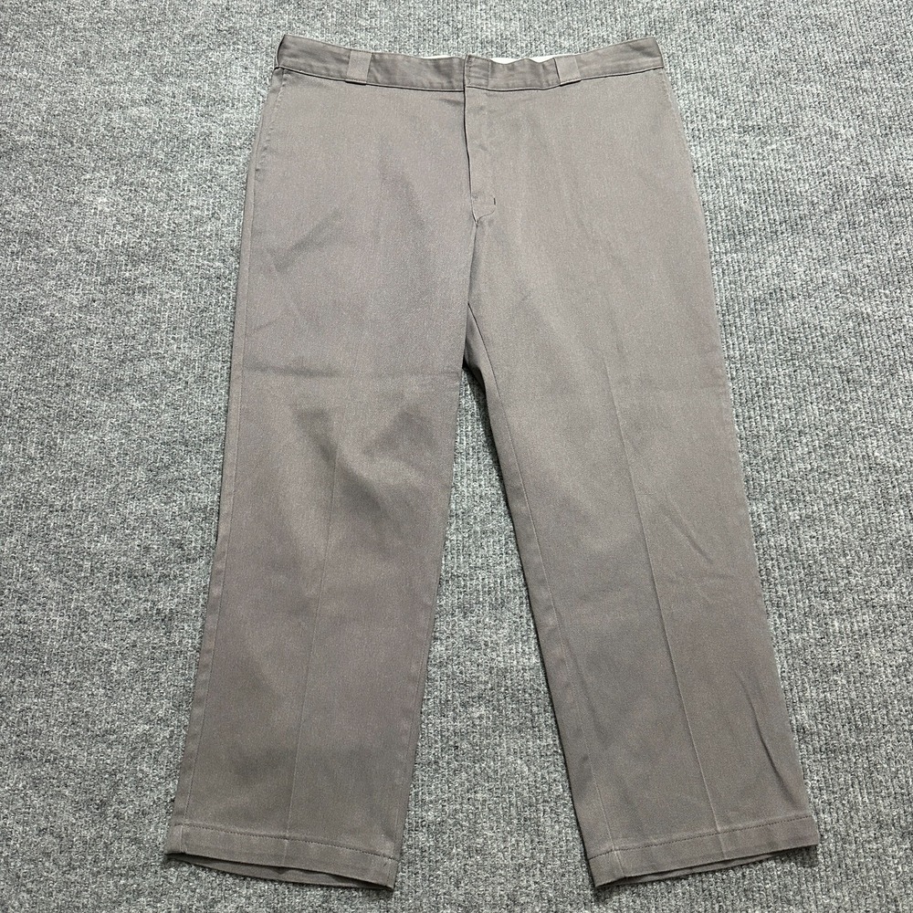 Dickies‎ Flex Mens Work Pants Size 42x30 Gray Twill High Rise Comfort Fit